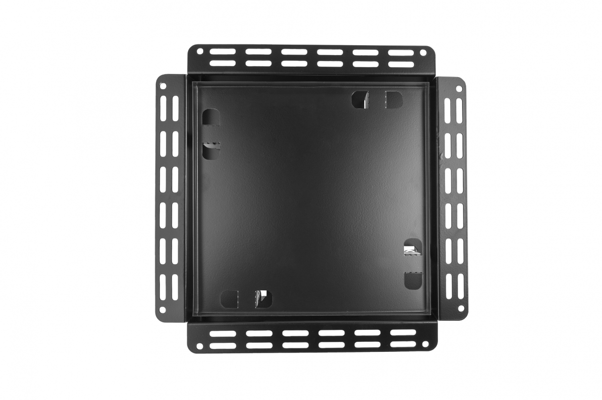 Решетка теневая под плитку РТМ 240х240мм для вентилятора d125мм черная металлическая